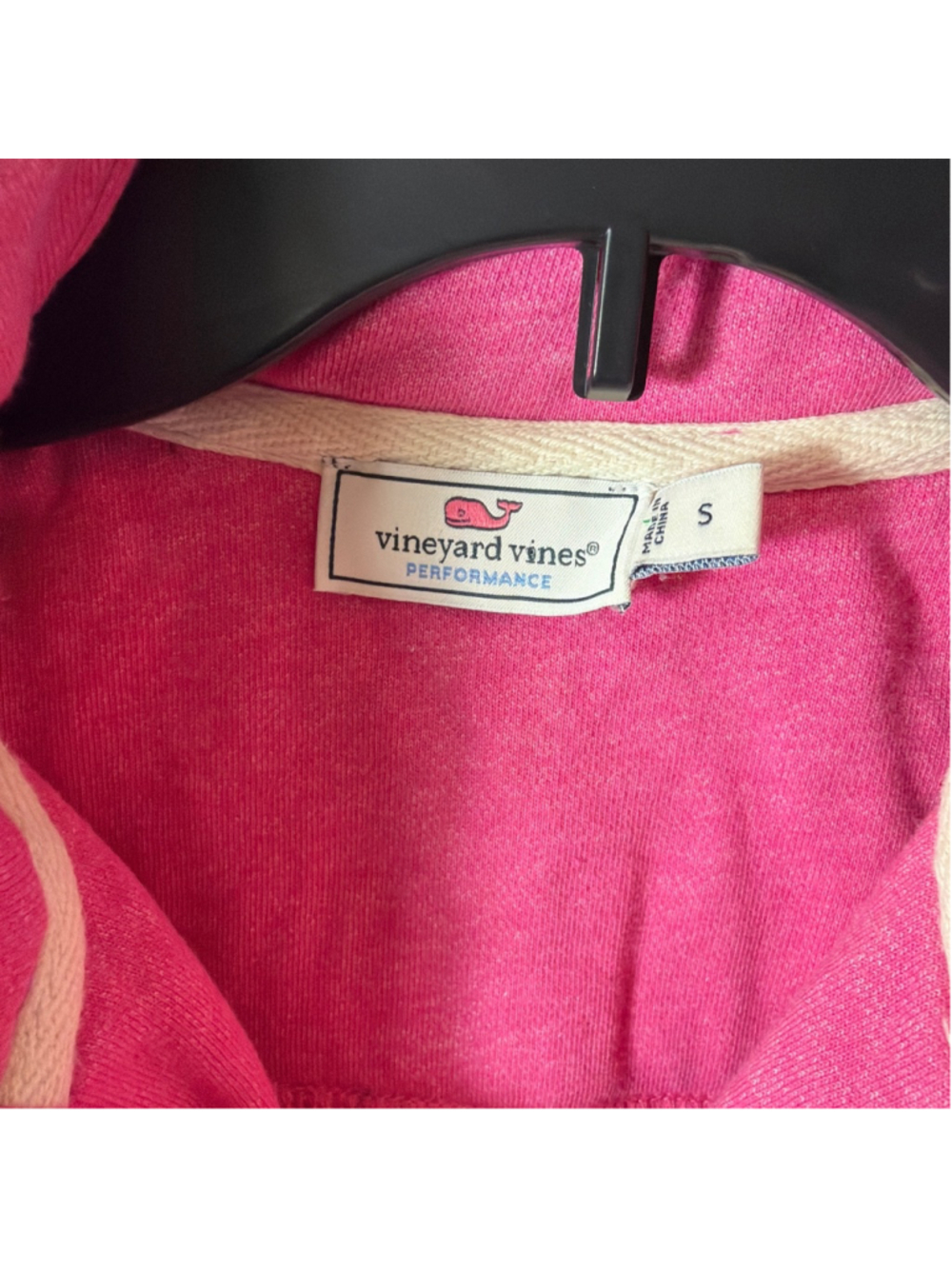 Vineyard Vines Performance Pullover Fleece Convertible Hood S Athleisure - Picture 2 of 10